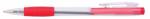 Office Products Pix cu mecanism, rubber grip, varf 0.7mm, Office Products - rosu (OF-17015611-04) - birotica-asp