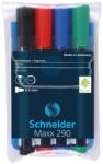 Schneider Marker SCHNEIDER Maxx 290, pentru tabla de scris flipchart, varf rotund 2-3mm, 4 cul/set (S-129094)