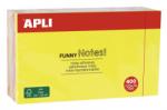 APLI Cub notite adezive, 400 de file repozitonabile, 125 x 75 mm, culori intense (AL13438)