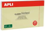 APLI Notite adezive, Apli, 125 x 75 mm, galben, 100 file (AL010977) - birotica-asp