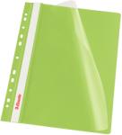 Esselte Dosar PP, cu sina si multiperforatii, ESSELTE Vivida, A4, 10 buc/set - verde (SL000134)