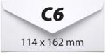 Plic C6, 114 x 162 mm, alb, gumat, clapa V, 70 g/mp, 25 bucati/set (KF11110) - birotica-asp