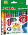 ALPINO Carioca lavabila, 12 culori/cutie, ALPINO Maxi (MS-AR000006) - birotica-asp