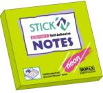 Notes autoadeziv 76 x 76 mm, 100 file, Stick"n - verde neon (HO-21167)
