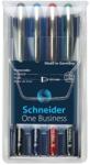 Schneider Roller cu cerneala SCHNEIDER One Business, ball point 0.6mm, 4 culori/set - (N, R, A, V) (S-183094) - birotica-asp