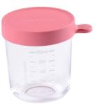Beaba Recipient ermetic sticla 250 ml Roz Set pentru masa bebelusi