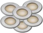 Nordlux Une 6-Kit kültéri beépíthető lámpa, szálcsiszolt, 3000K melegfehér, beépített LED, 0, 6W , 20 lm, 45420034 (45420034)