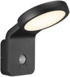 Nordlux Marina Flatline Pir Sensor kültéri fali lámpa, fekete, 3000K melegfehér, beépített LED, 10W , 750 lm, 46831003 (46831003)