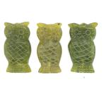  Pandantiv din Jad Lemon Bufnita - 41 x 23 x 7 mm - 1 Buc