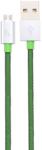 hoco. - UPM08 műanyag hálós micro USB adat/töltő kábel 120 cm - zöld