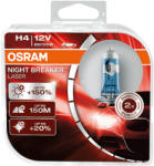 OSRAM Izzó 12V/60/55W/H4 2db/+150% Osram Night Breaker Laser 64193NL