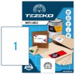 Tezeko 210*297 mm Tezeko A4 íves etikett címke, fehér színű (100 ív/doboz) (TZ-A4-0029) - dunasp