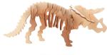 Johntoy Дървен 3d пъзел "Динозаври" - Трицератопс (26096-4) - bright-toys