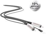 NorStone Jura RCA Grounded ezüstözött audio összekötő kábel - 1, 5M