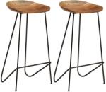 vidaXL Scaune de bar, 2 buc. , lemn masiv de acacia (247934)