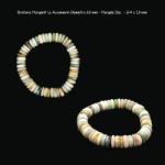  Bratara Morganit cu Acvamar Diametru 60 mm - Margele Disc - 2-4 x 10 mm