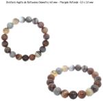  Bratara Agata de Botswana Diametru 60 mm - Margele Rotunde -10 x 10 mm