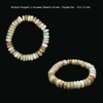  Bratara Morganit cu Acvamar Diametru 60 mm - Margele Disc - 4-8 x 11 mm