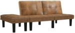 vidaXL Canapea cu 2 locuri, maro, velur ecologic (284761) Canapea