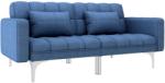 vidaXL Canapea extensibilă, albastru, material textil (247220) Canapea