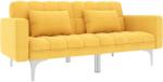 vidaXL Canapea extensibilă, galben, material textil (247218) Canapea