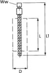 Norton hosszabbító drótkeféhez (csőkeféhez) 1000 mm W ½, 10 db/csomag (CT805692)