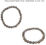  Bratara Labradorit Diametru 54 mm - Margele Rotunde - 6 x 6 mm - 1 Buc