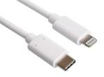  Cablu de date si incarcare USB-C la iPhone Lightning MFI T-T 1m Alb, KIPOD53 (KIPOD53)