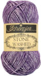 Scheepjes Stone Washed 811 Deep Amethyst - sötétlila pamut keverék fonal