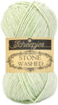 Scheepjes Stone Washed 819 New Jade - világos zöld pamut keverék fonal