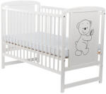 BabyNeeds Patut din lemn Timmi 120x60 cm Alb - BabyNeeds (BOTIM01AL)