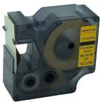 Compatibil Banda compatibila Dymo 1734525, 24mm x 3, 5m text negru / fundal galben, nailon flexi (1734525)