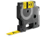 Compatibil Banda compatibila Dymo 18432, 12mm x 5, 5m text negru / fundal galben, vinil (18432)