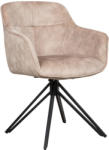LuxD Stílusos szék Natasha bézsszürke bársony