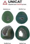  Cabochon din Agata Dungata Druzy Colorat de Forma Picatura - 44-54 x 42-51 x 6-11 mm
