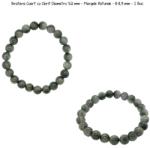  Bratara Cuart cu Clorit Margele Rotunde - 8-8, 9 mm - Diametru 52 mm - 1 Buc