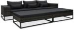 vidaXL Set canapele de grădină cu perne, 5 piese, gri, poliratan (49531)