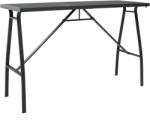 vidaXL Masă de bar grădină, negru, 180x60x110 cm, sticlă securizată (48122)