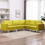 vidaXL Set de canapele, 5 piese, galben, material textil (287197) Canapea