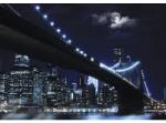  Fototapet hârtie Brooklyn Bridge albastru negru 254x184 cm