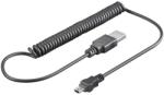 Goobay Cablu de date USB A tata- mini USB B tata spiralat 1m Goobay (48968)