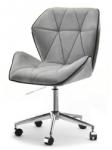 Vox bútor VELO 4 görgős forgófotel, szürke glamour bársony-króm