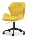 Vox bútor VELO 4 görgős forgófotel, sárga velúr-fekete