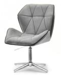 Vox bútor VELO 2 forgófotel, szürke bársony-króm