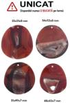  Pandantiv Agata Sardonix Druzy Picatura cu Gaura - 48-55 x 43-52 x 7-8 mm