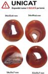  Pandantiv Carneol Druzy Picatura cu Gaura - 52-54 x 49-52 x 6-7 mm