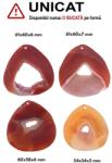  Pandantiv Carneol Druzy Picatura cu Gaura - 54-61 x 54-60 x 5-7 mm