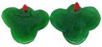  Pandantiv Jad Colorat Sculptat - 18 x 24 x 3 mm - 1 Pereche