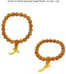  Bratara Tip Mala din Jad Orange Margele Rotunde - 8 x 8 mm - 1 Buc