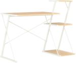 vidaXL Birou cu raft, alb și stejar, 116 x 50 x 93 cm (20291)